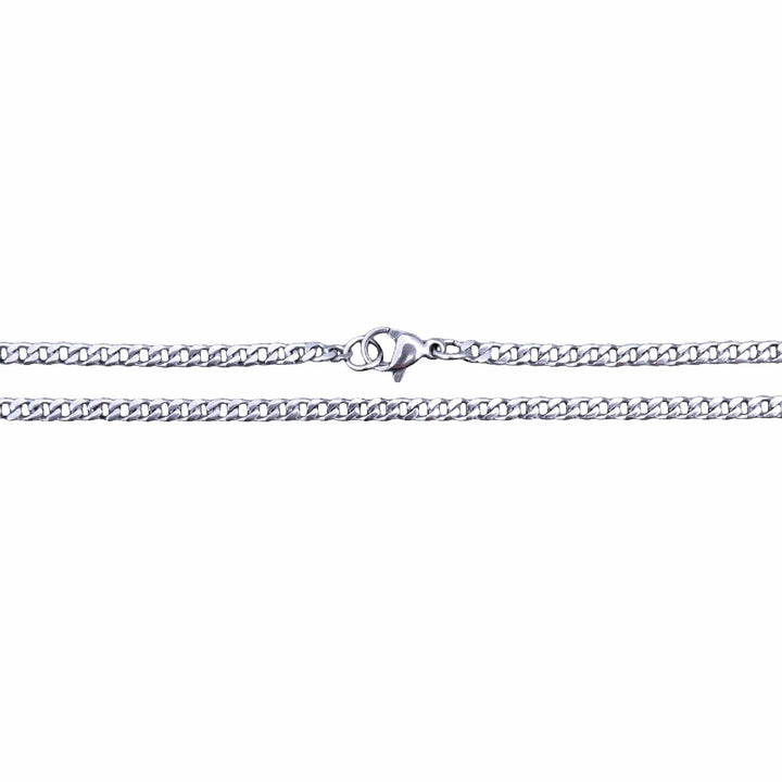 Elite Athletic Gear Chain 3mm Cuban Link Chain Necklace - Stainless Steel