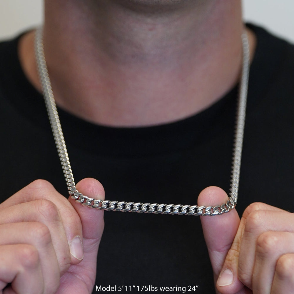 Elite Athletic Gear Chain 6mm Cuban Link Chain Necklace - Stainless Steel