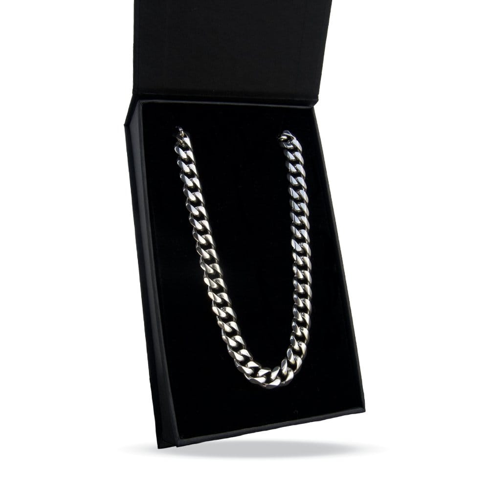 Elite Athletic Gear Chain 9mm Cuban Link Chain Necklace - Stainless Steel
