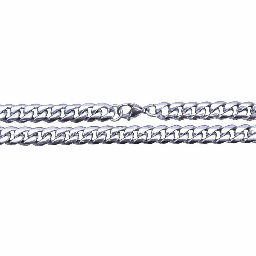 Elite Athletic Gear Chain 9mm Cuban Link Chain Necklace - Stainless Steel
