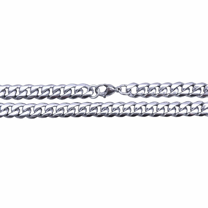 Elite Athletic Gear Chain 9mm Cuban Link Chain Necklace - Stainless Steel