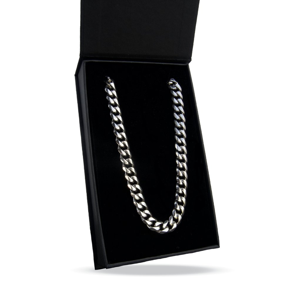Elite Athletic Gear Chain 9mm Cuban Link Chain Necklace - Stainless Steel