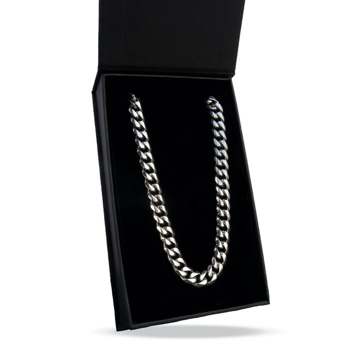 Elite Athletic Gear Chain 9mm Cuban Link Chain Necklace - Stainless Steel