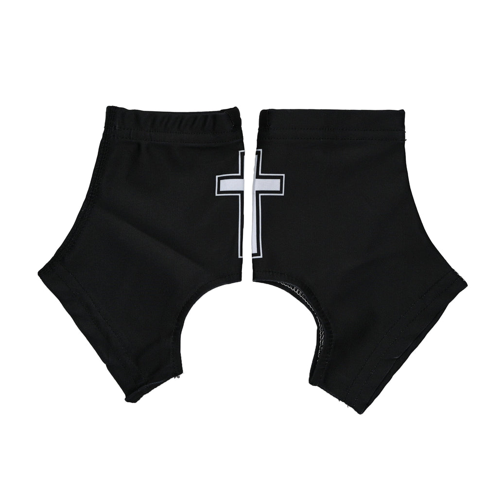 Elite Athletic Gear Cleat Covers Faith Cross Black Cleat Covers (Spats)