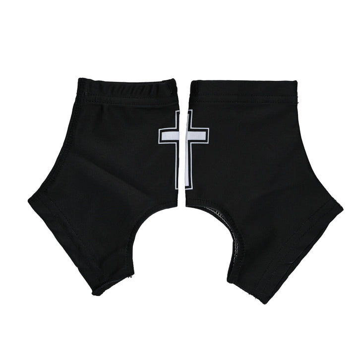 Elite Athletic Gear Cleat Covers Faith Cross Black Cleat Covers (Spats)
