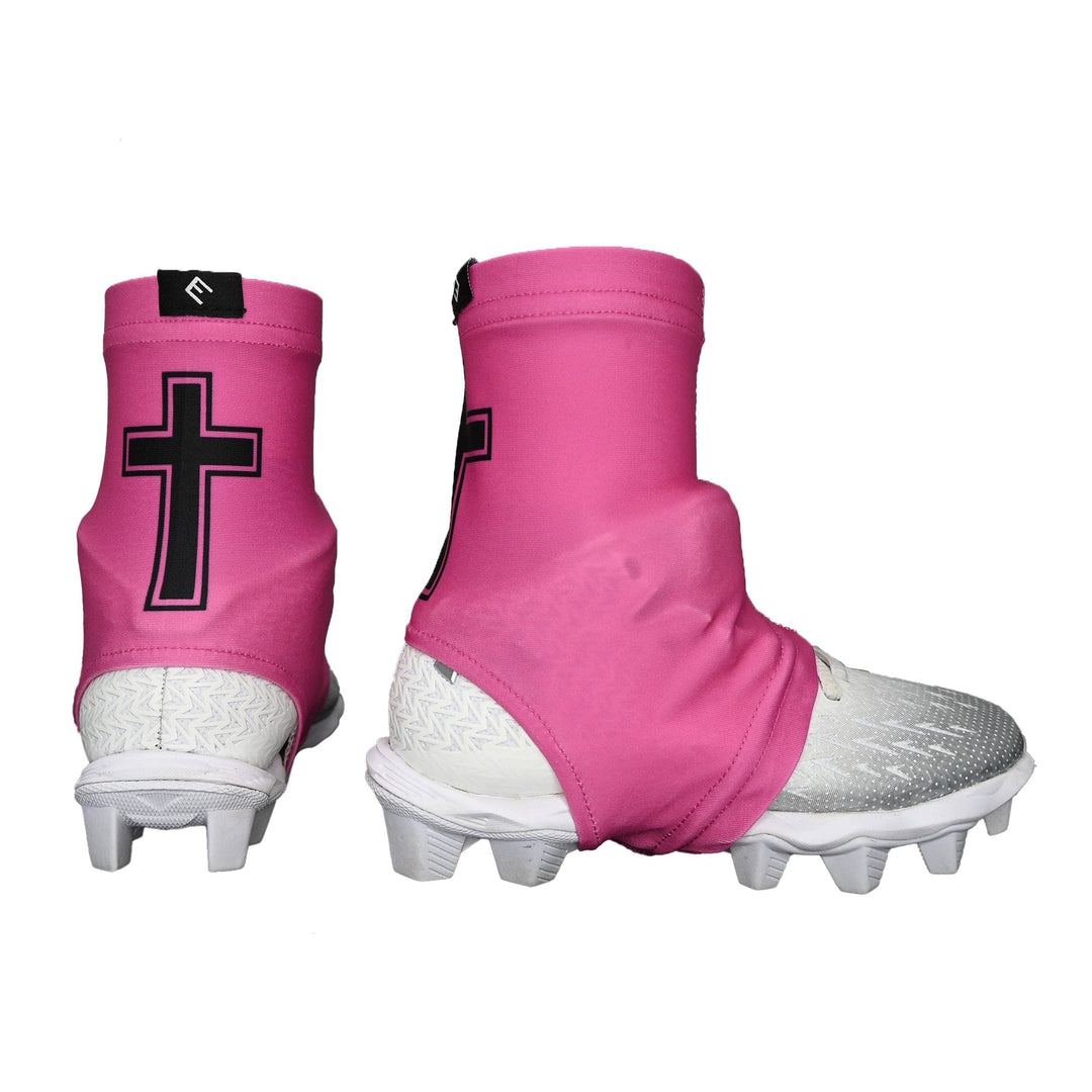 Elite Athletic Gear Cleat Covers Faith Cross Pink Cleat Covers (Spats)