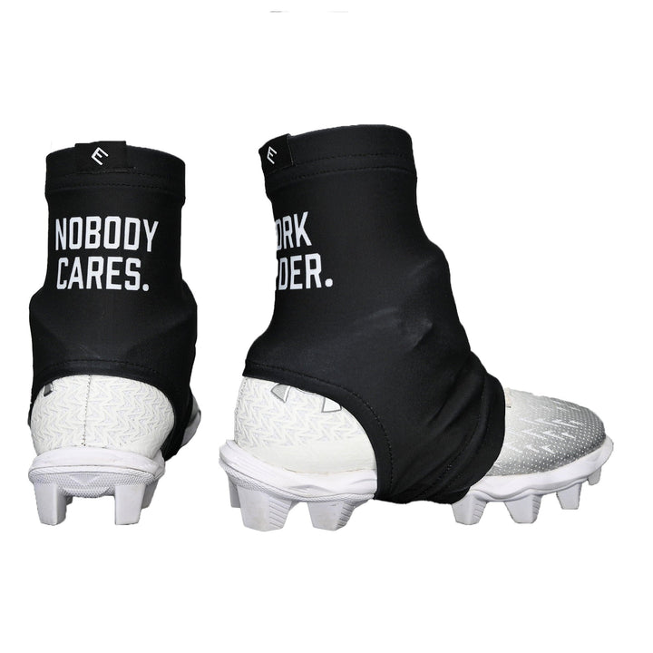 Elite Athletic Gear Cleat Covers Nobody Cares. Work Harder. Cleat Covers (Spats)