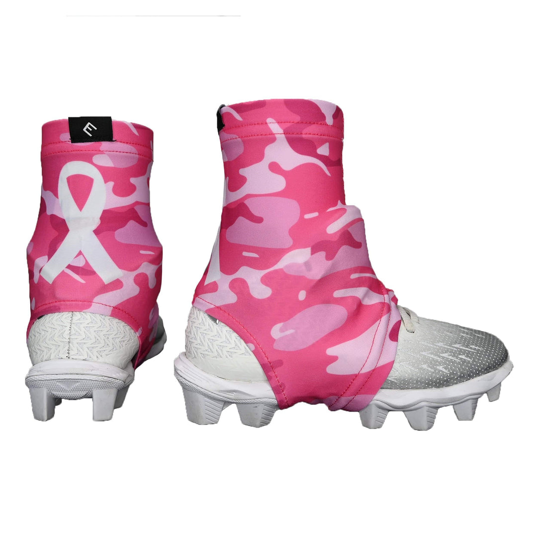 Elite Athletic Gear Cleat Covers Pink Camo Breast Cancer Awareness Cross Cleat Covers (Spats)