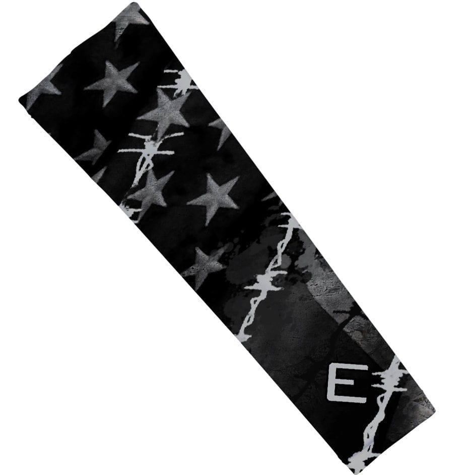 Elite Athletic Gear Compression Arm Sleeve Barbed Wire USA Flag Arm Sleeve