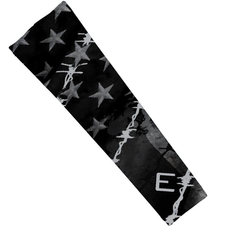 Elite Athletic Gear Compression Arm Sleeve Barbed Wire USA Flag Arm Sleeve