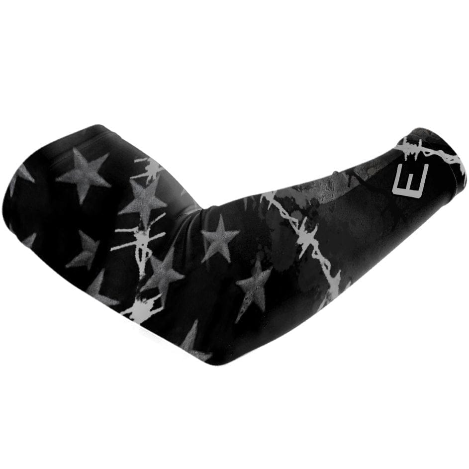 Elite Athletic Gear Compression Arm Sleeve Barbed Wire USA Flag Arm Sleeve