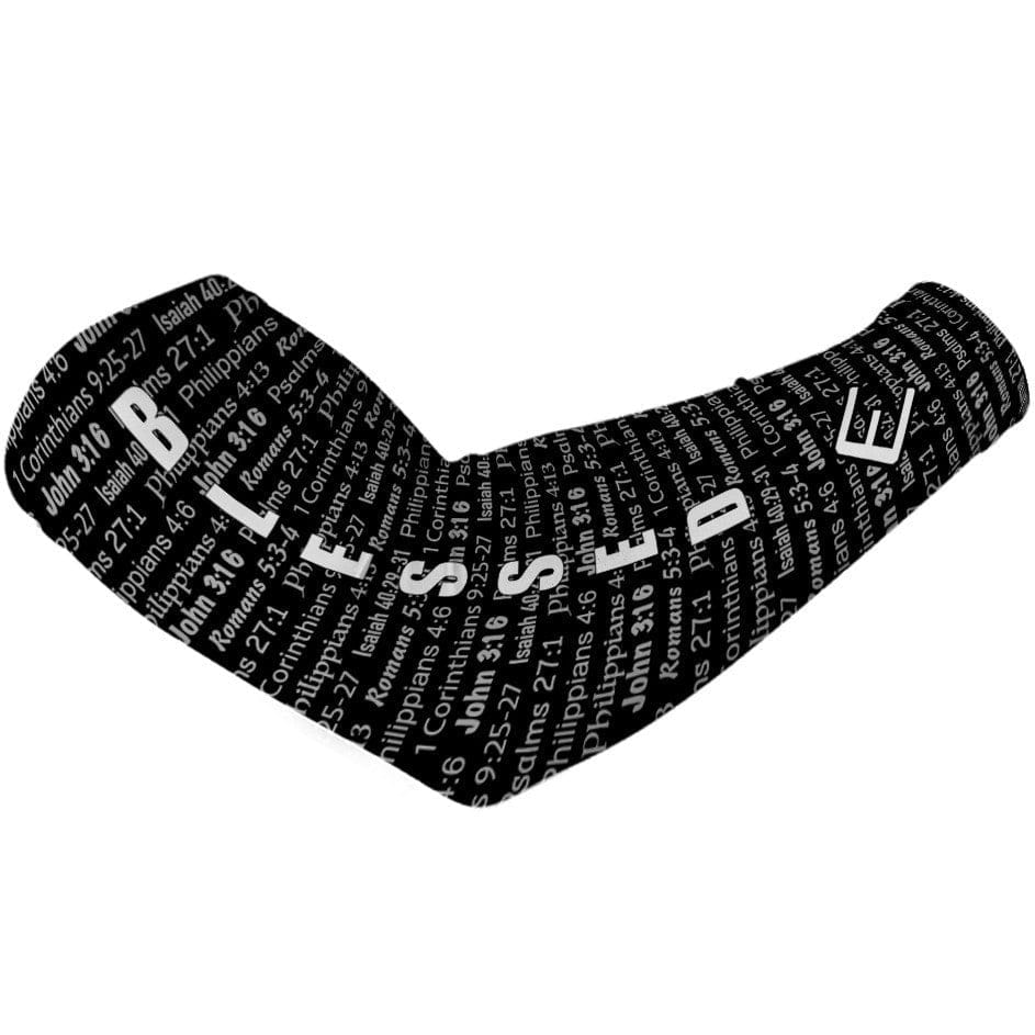 Elite Athletic Gear Compression Arm Sleeve Black BLESSED Arm Sleeve