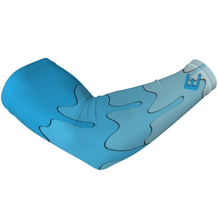 Elite Athletic Gear Compression Arm Sleeve Blue Drippy Arm Sleeve