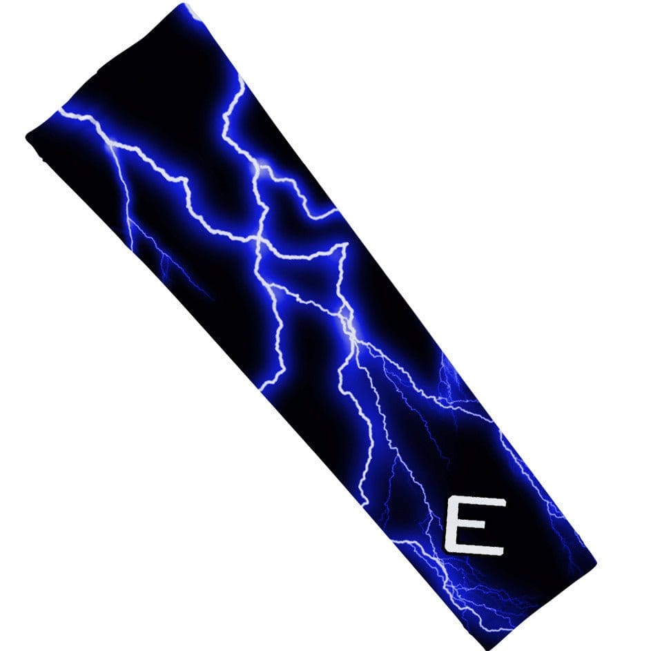 Elite Athletic Gear Compression Arm Sleeve Blue Lightning Arm Sleeve