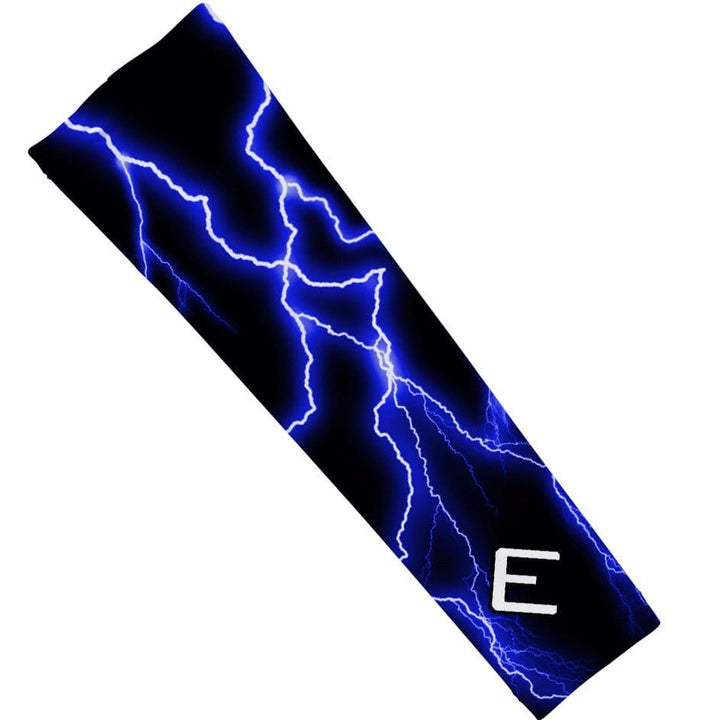 Elite Athletic Gear Compression Arm Sleeve Blue Lightning Arm Sleeve