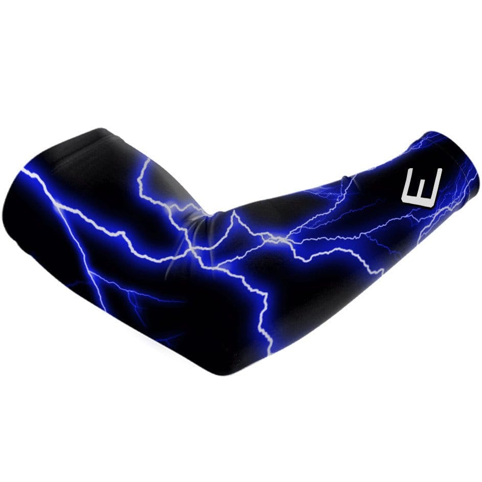 Elite Athletic Gear Compression Arm Sleeve Blue Lightning Arm Sleeve