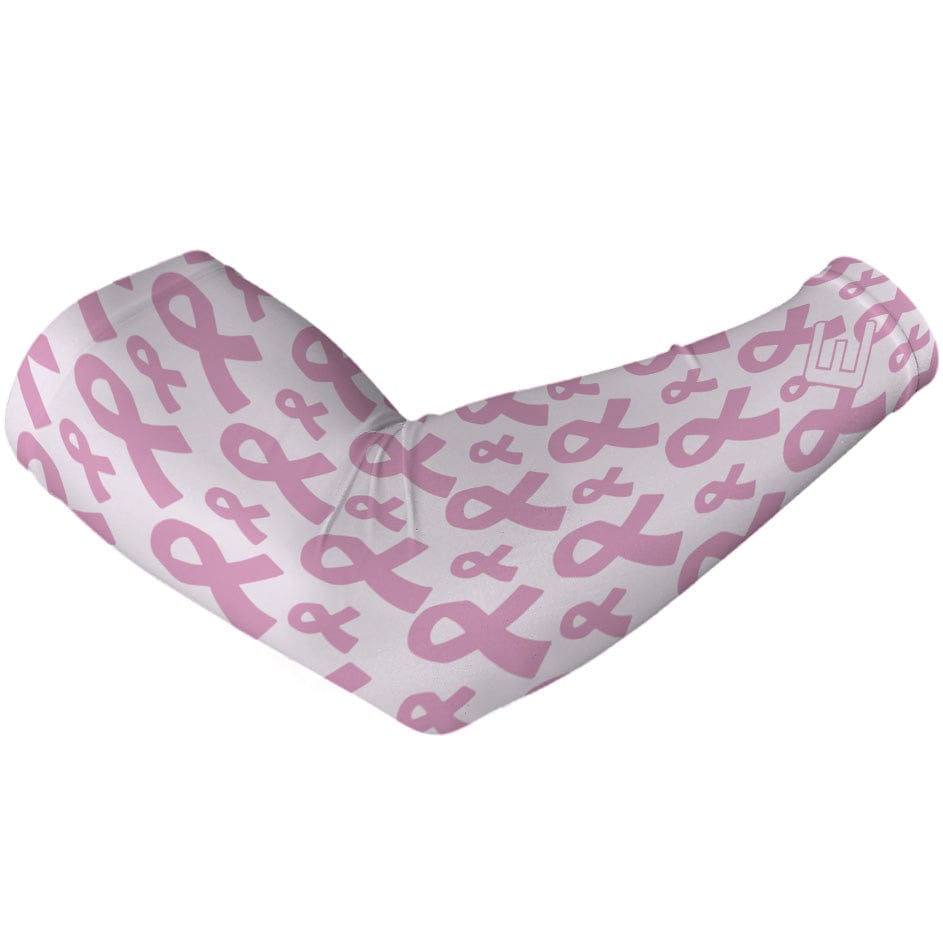 Elite Athletic Gear Compression Arm Sleeve Breast Cancer Ribbons Arm Sleeve | Elite Athletic Gear