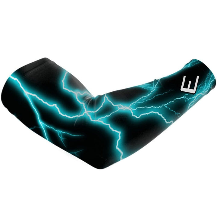 Elite Athletic Gear Compression Arm Sleeve Cyan Lightning Arm Sleeve