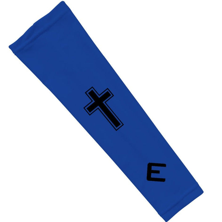 Elite Athletic Gear Compression Arm Sleeve Faith Cross Blue Arm Sleeve