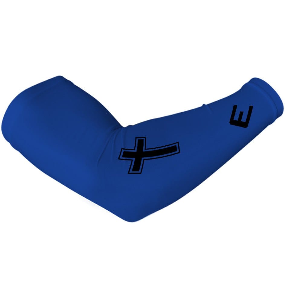 Elite Athletic Gear Compression Arm Sleeve Faith Cross Blue Arm Sleeve