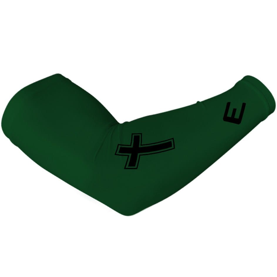 Elite Athletic Gear Compression Arm Sleeve Faith Cross Green Arm Sleeve