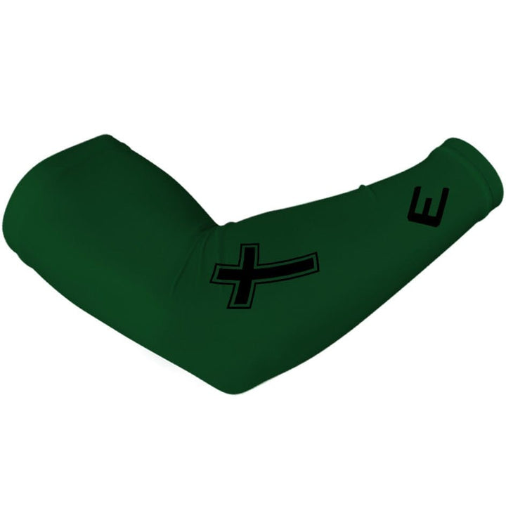 Elite Athletic Gear Compression Arm Sleeve Faith Cross Green Arm Sleeve