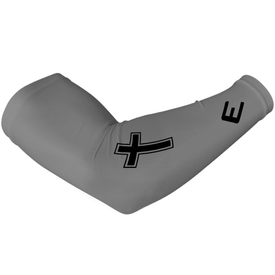 Elite Athletic Gear Compression Arm Sleeve Faith Cross Grey Arm Sleeve