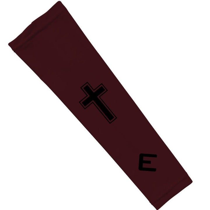 Elite Athletic Gear Compression Arm Sleeve Faith Cross Maroon Arm Sleeve