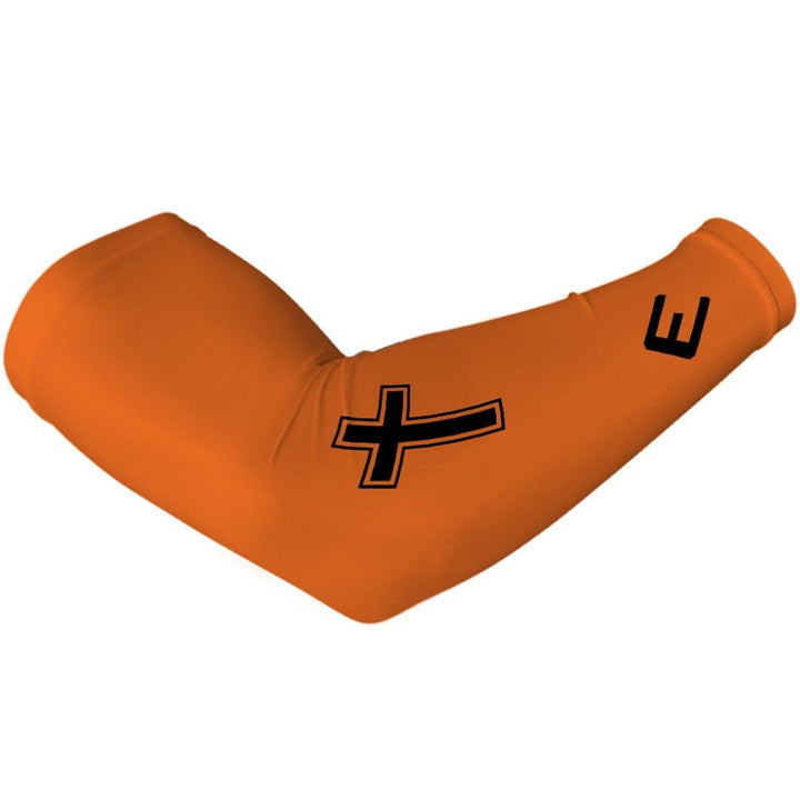 Elite Athletic Gear Compression Arm Sleeve Faith Cross Orange Arm Sleeve