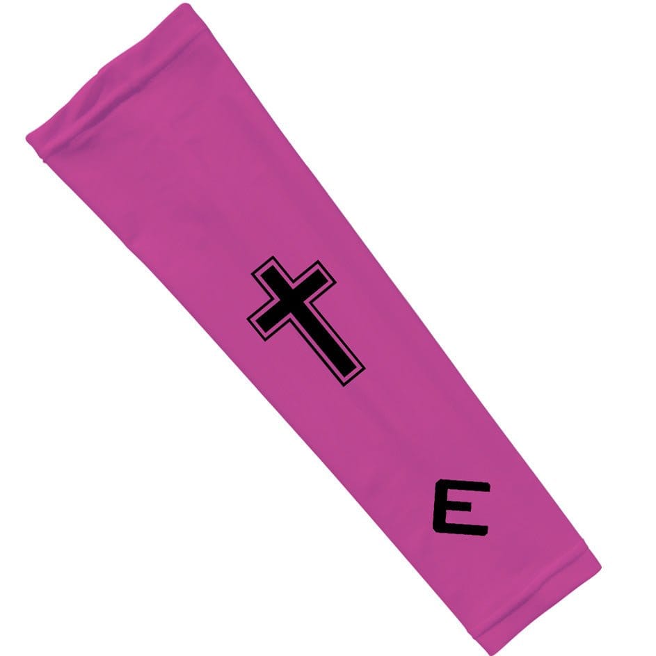 Elite Athletic Gear Compression Arm Sleeve Faith Cross Pink Arm Sleeve