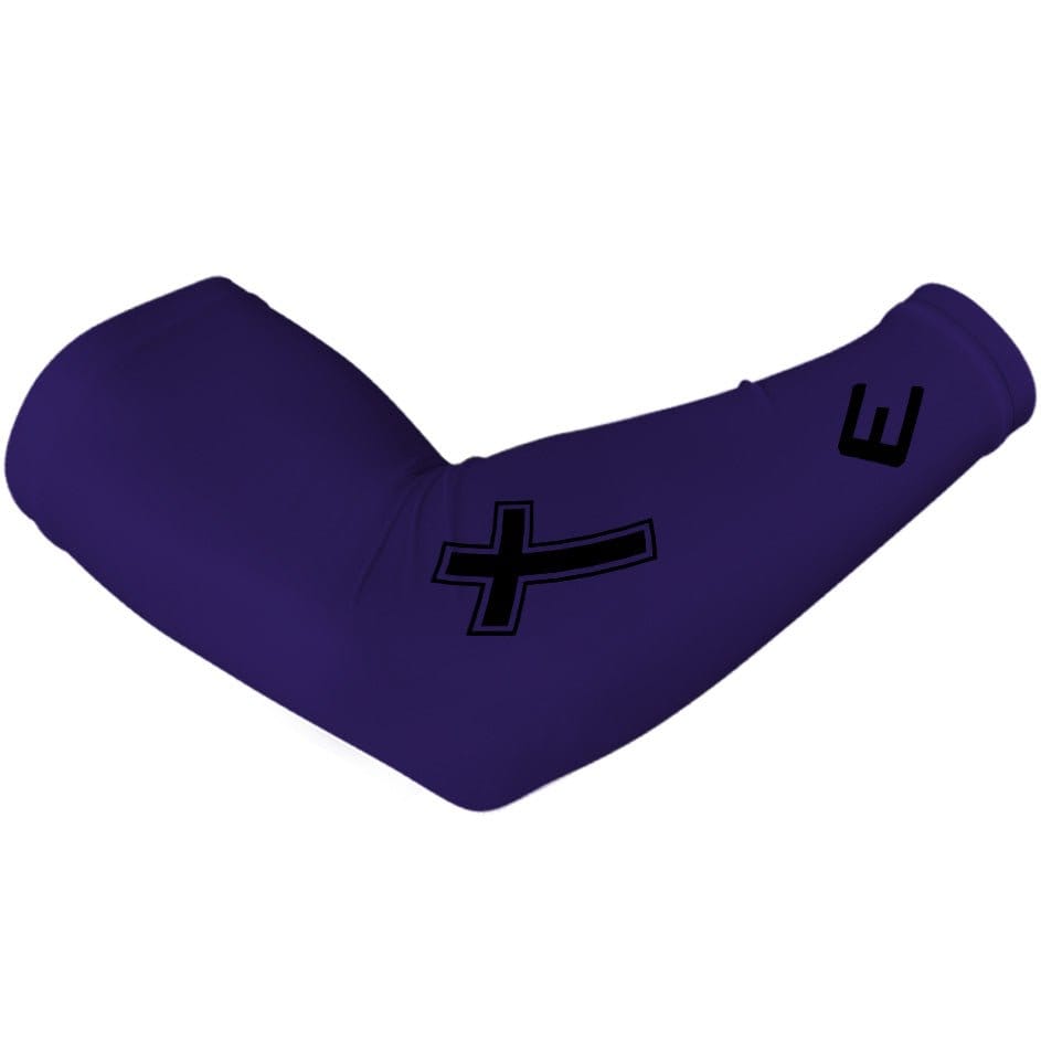 Elite Athletic Gear Compression Arm Sleeve Faith Cross Purple Arm Sleeve
