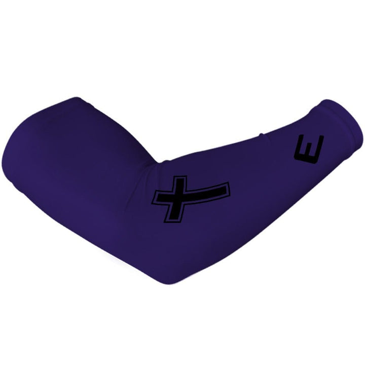Elite Athletic Gear Compression Arm Sleeve Faith Cross Purple Arm Sleeve