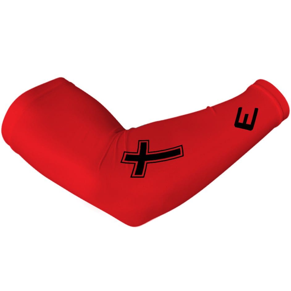 Elite Athletic Gear Compression Arm Sleeve Faith Cross Red Arm Sleeve