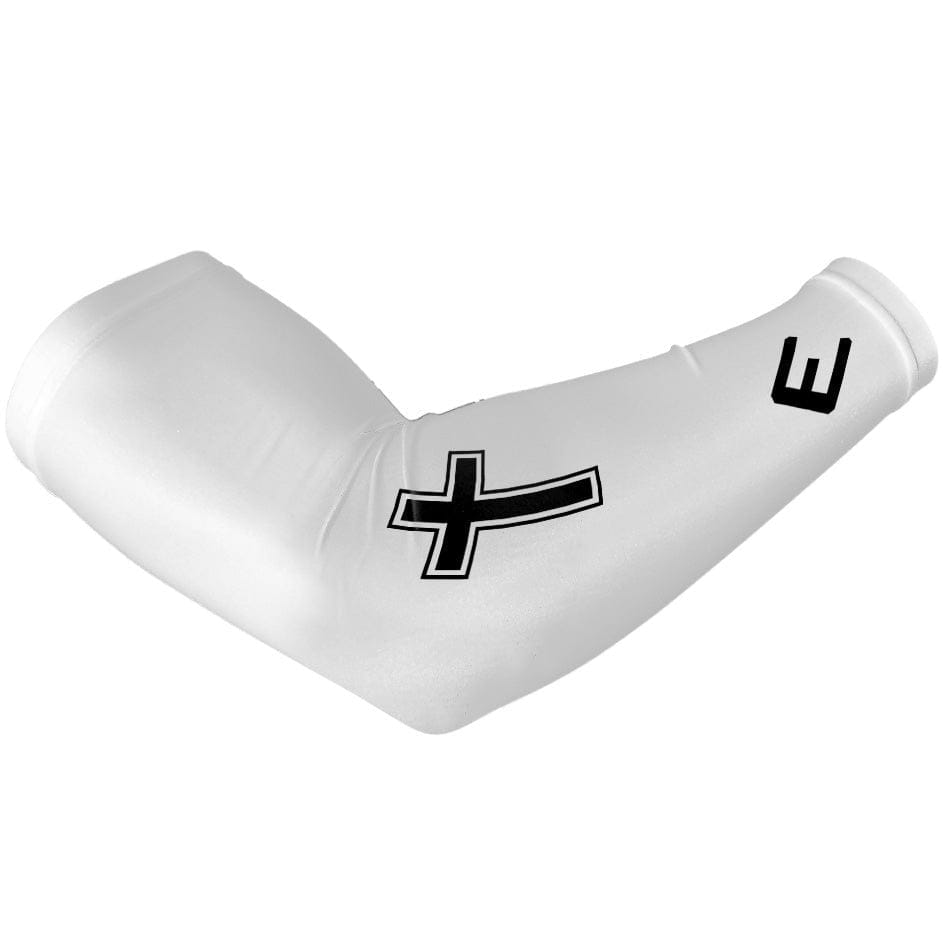 Elite Athletic Gear Compression Arm Sleeve Faith Cross White Arm Sleeve