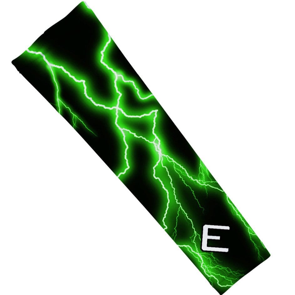 Elite Athletic Gear Compression Arm Sleeve Green Lightning Arm Sleeve