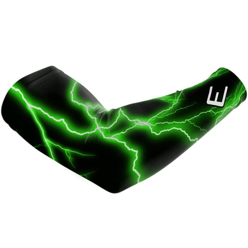 Elite Athletic Gear Compression Arm Sleeve Green Lightning Arm Sleeve
