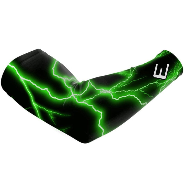 Elite Athletic Gear Compression Arm Sleeve Green Lightning Arm Sleeve