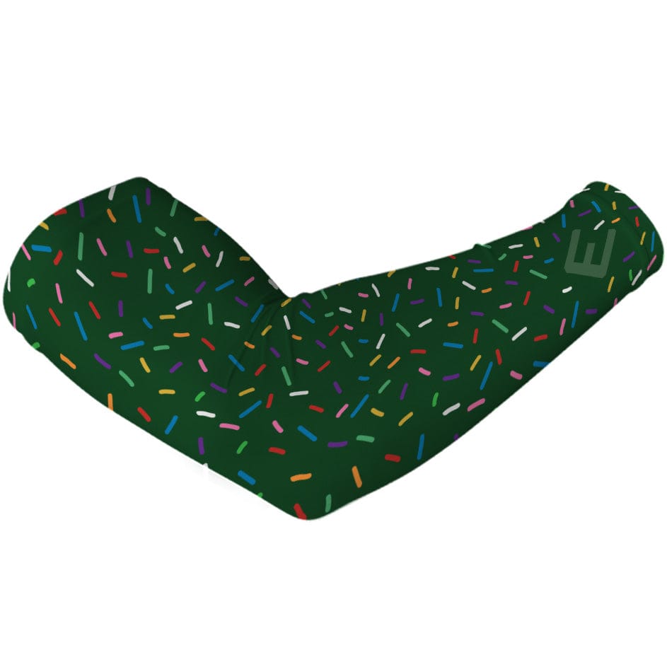 Elite Athletic Gear Compression Arm Sleeve Green Sprinkles Arm Sleeve