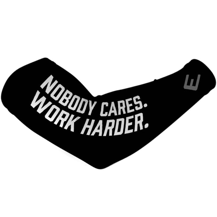 Elite Athletic Gear Compression Arm Sleeve Nobody Cares. Work Harder. Arm Sleeve