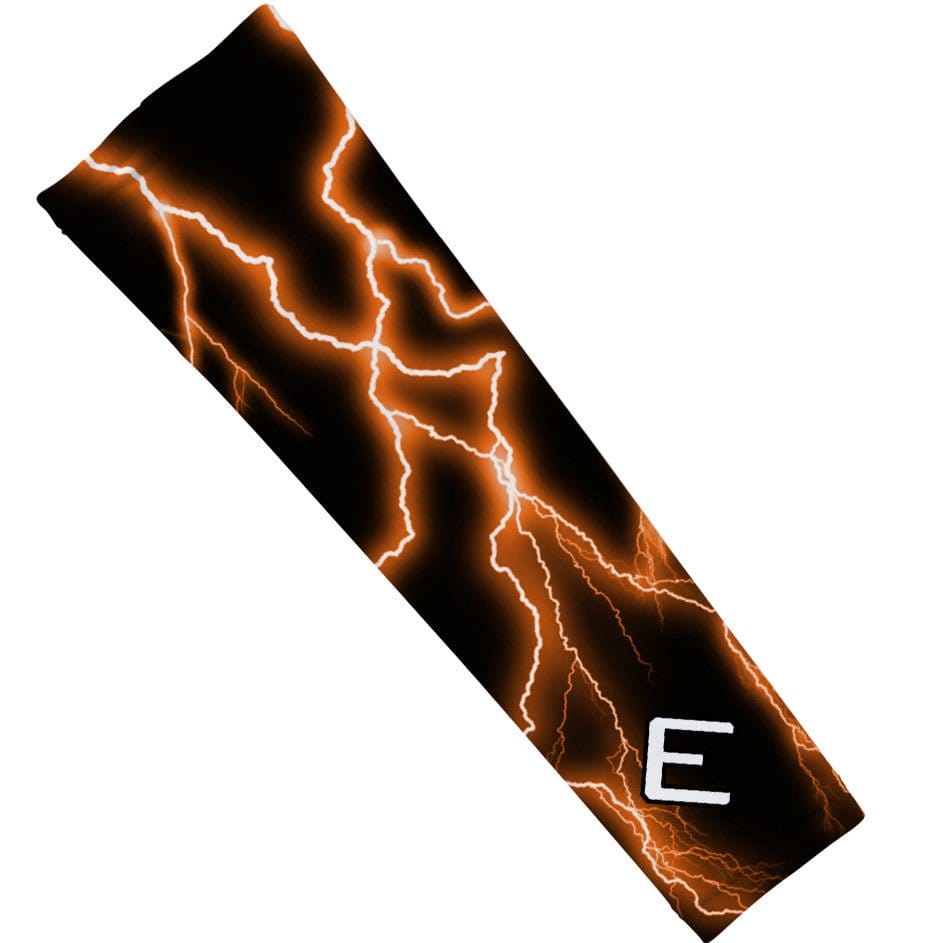 Elite Athletic Gear Compression Arm Sleeve Orange Lightning Arm Sleeve
