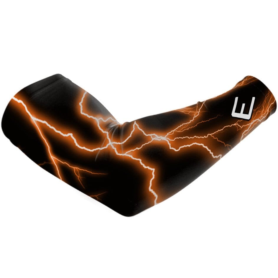 Elite Athletic Gear Compression Arm Sleeve Orange Lightning Arm Sleeve