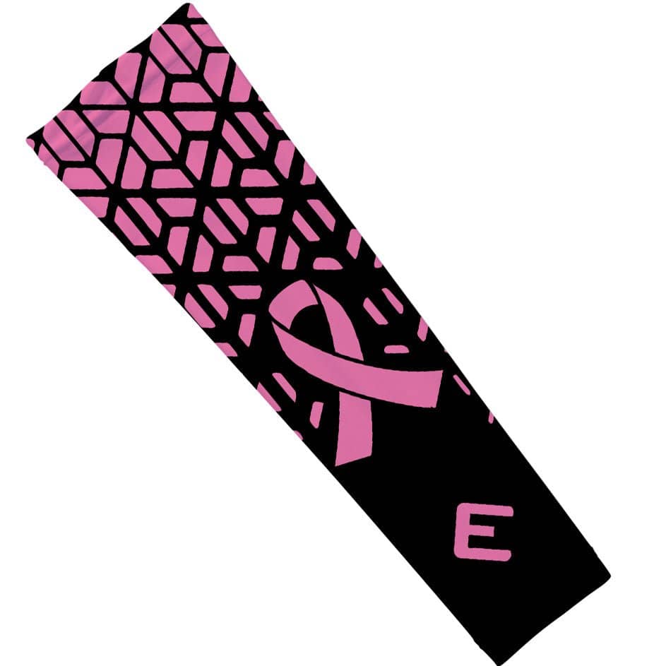 Elite Athletic Gear Compression Arm Sleeve Pink Honeycomb Breast Cancer Arm Sleeve