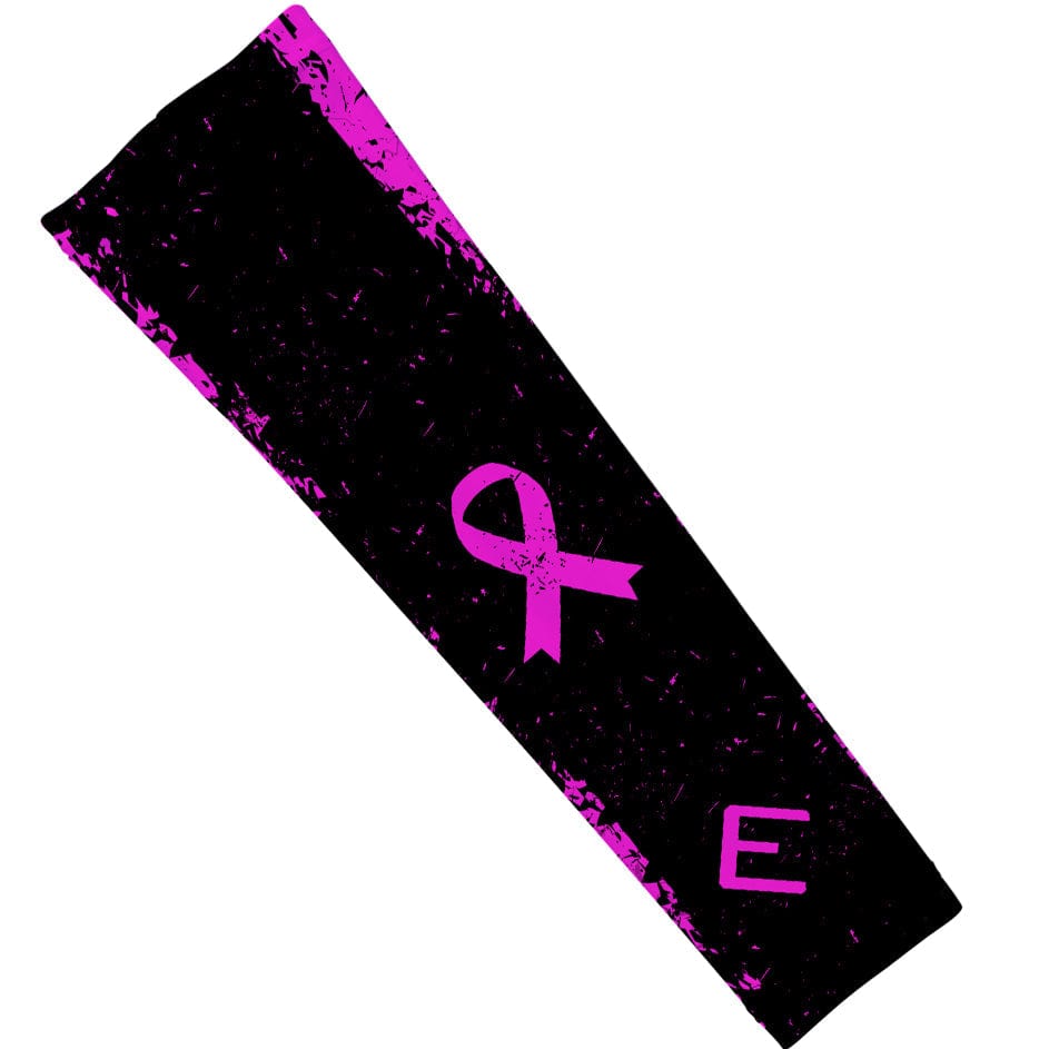 Elite Athletic Gear Compression Arm Sleeve Pink Splattered Breast Cancer Arm Sleeve