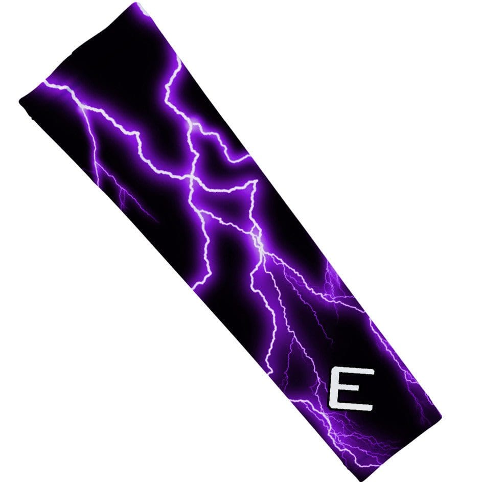 Elite Athletic Gear Compression Arm Sleeve Purple Lightning Arm Sleeve