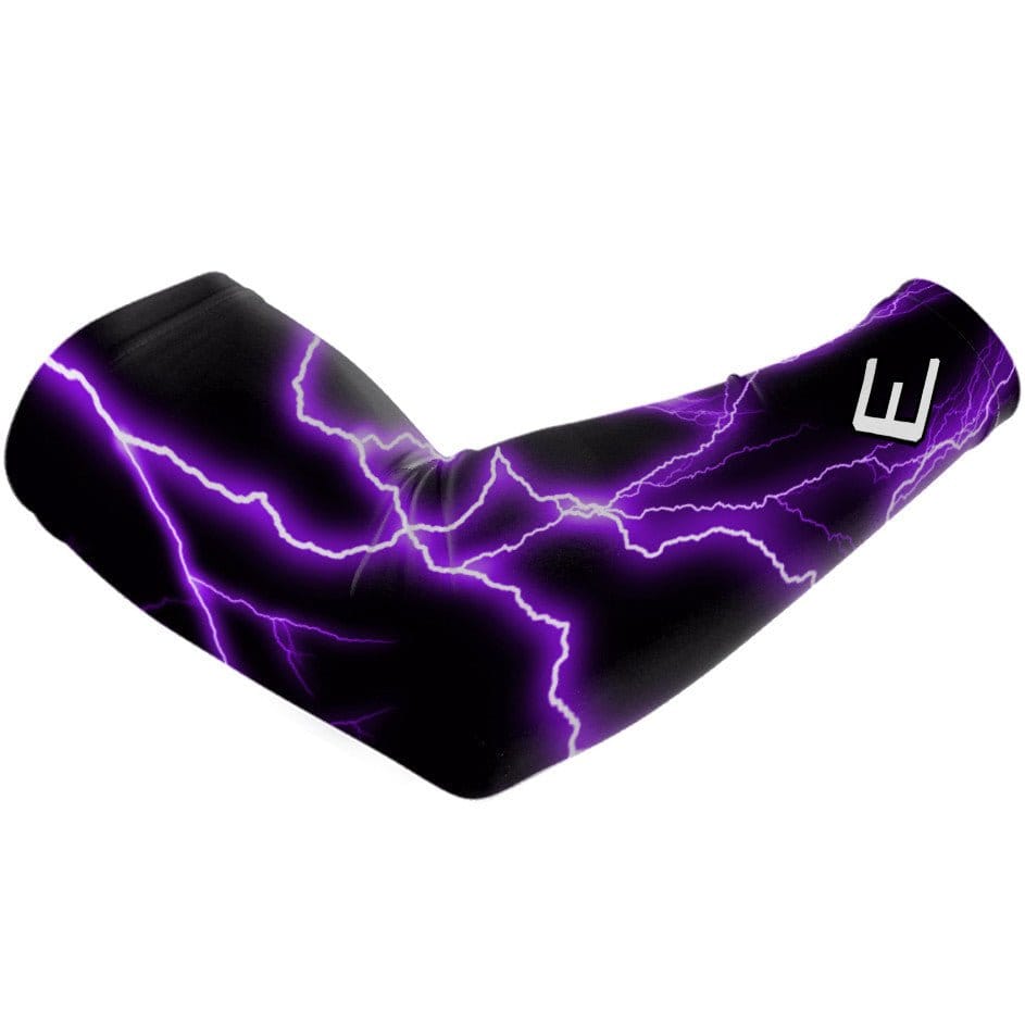 Elite Athletic Gear Compression Arm Sleeve Purple Lightning Arm Sleeve