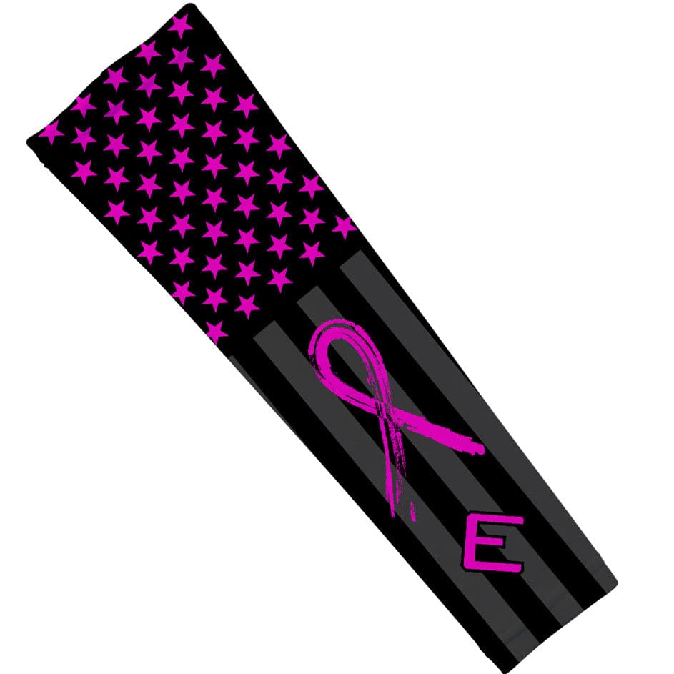 Elite Athletic Gear Compression Arm Sleeve Shadow USA Flag Arm Sleeve - Breast Cancer Awareness Edition