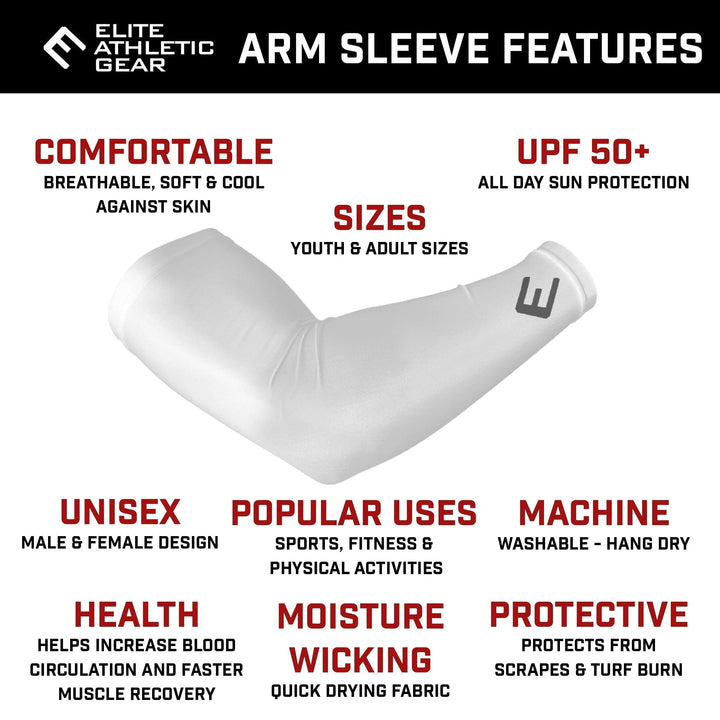 Elite Athletic Gear Compression Arm Sleeve Tri Tone Breast Cancer Arm Sleeve