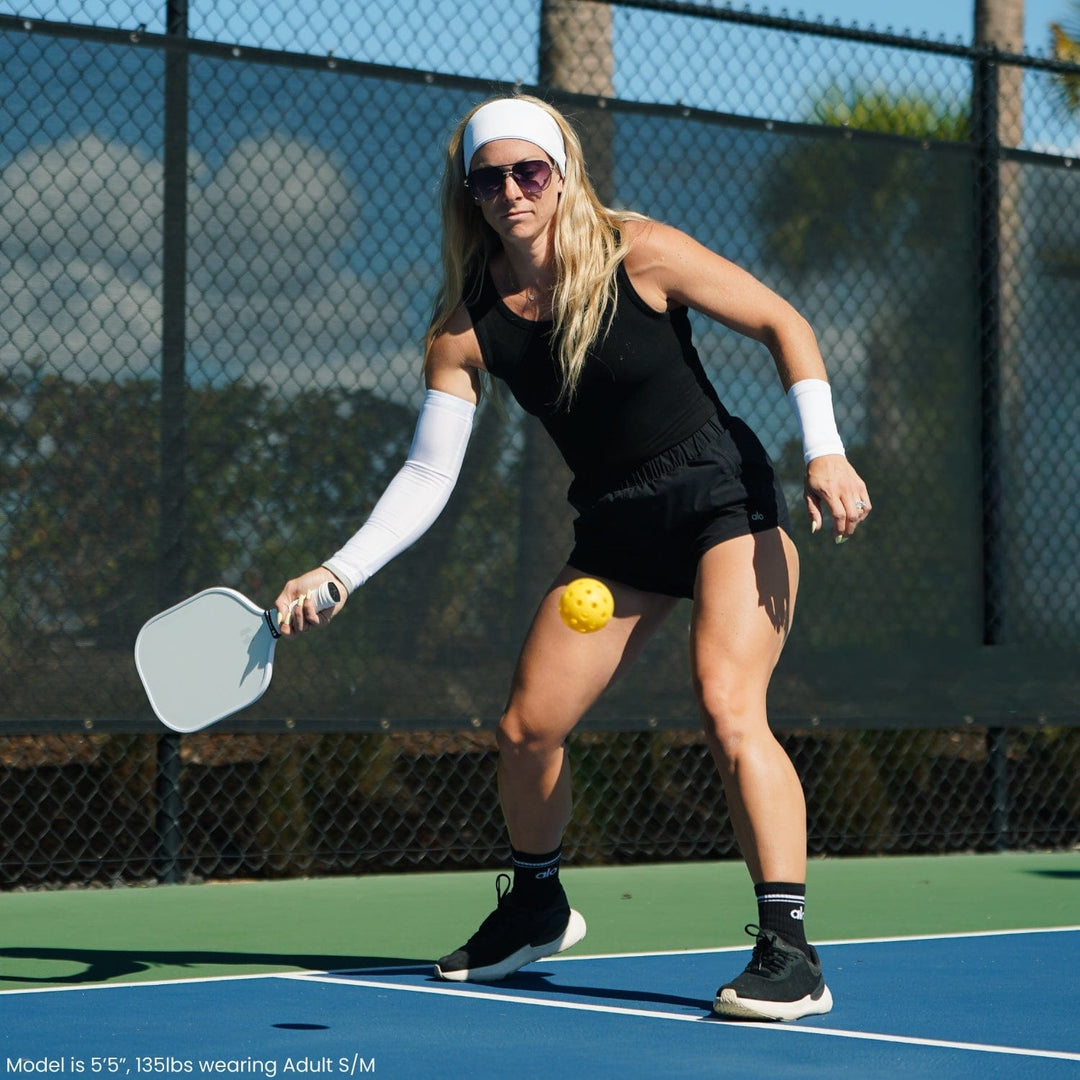 Elite Athletic Gear Compression Arm Sleeve White Arm Sleeve