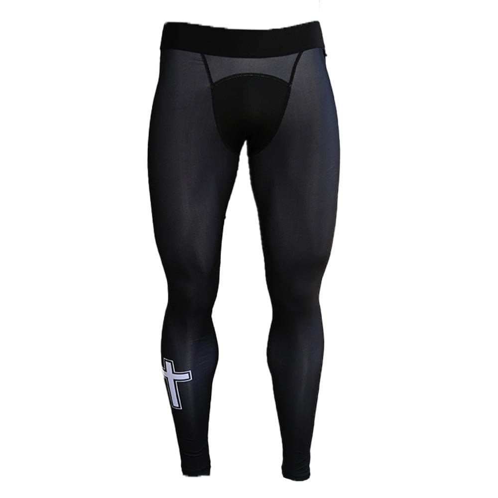 Elite Athletic Gear Compression Tights Faith Cross Black Compression Tights