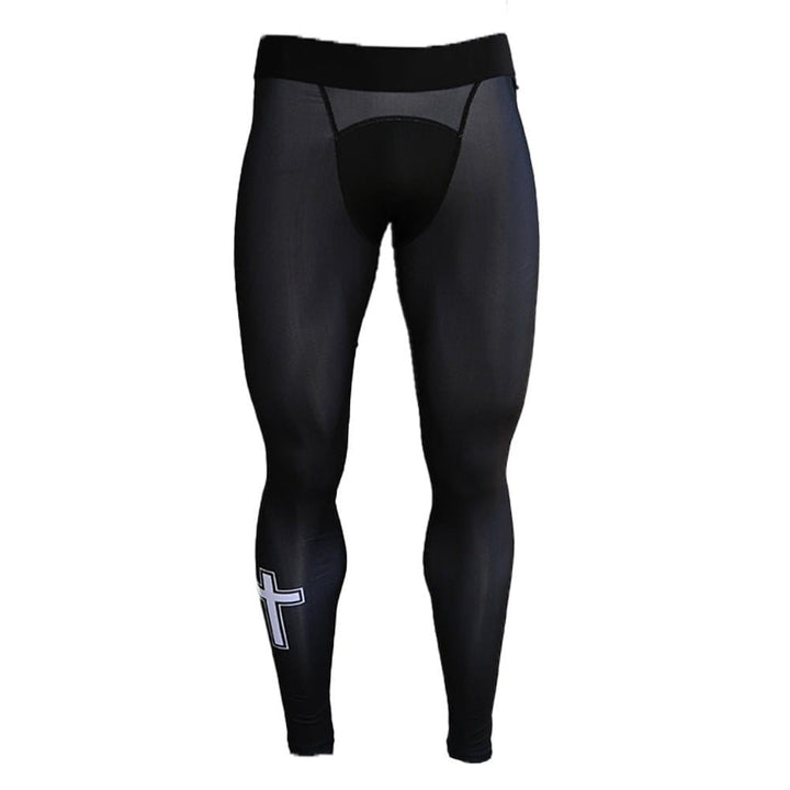 Elite Athletic Gear Compression Tights Faith Cross Black Compression Tights